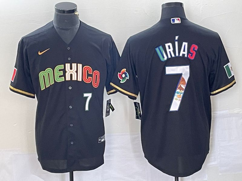 Men 2023 World Cub Mexico #7 Urias Black Nike MLB Jersey style 9189->more jerseys->MLB Jersey
